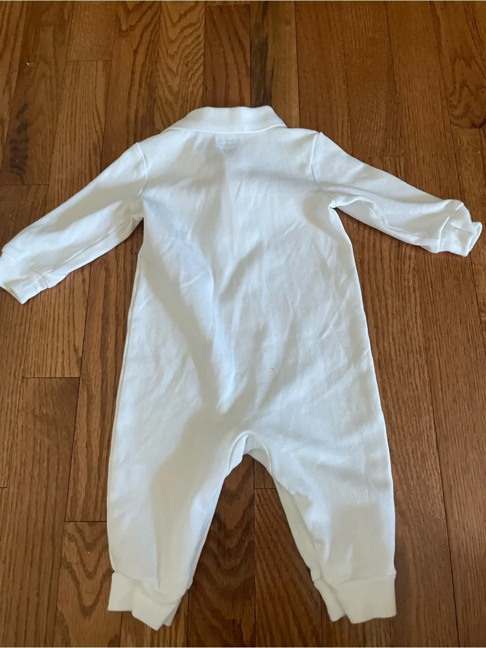 Ralph Lauren Baby Polo Jumpsuit 6M White Footless One Piece Preppy Cotton